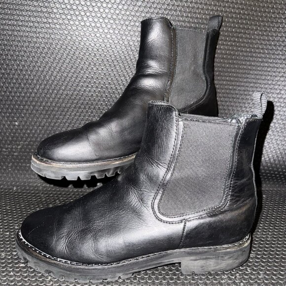 Thursday Boot Company Legend Black Matte Leather Chelsea Boots Women’s Size 7.5 - Picture 1 of 9
